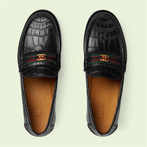 gucci alligator loafers men 11|gucci crocodile loafer.